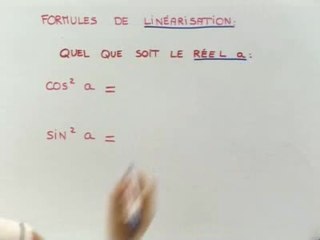 Duplication et linéarisation de cos et sin - Cours