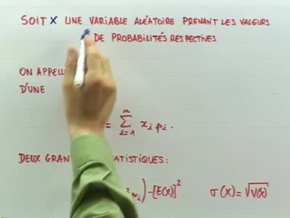 Variables aléatoires - Cours 2