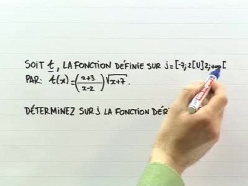 Les fonctions dérivées usuelles - Exo 3 : énoncé