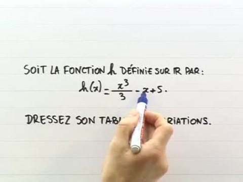L'étude des variations d'une fonction grâce à sa dérivée - Exo 2 : énoncé