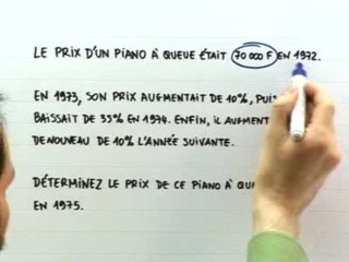 Les pourcentages d'évolution - Exo 2 : énoncé
