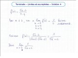 Les limites et asymptotes de fonctions - Exo 4