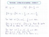 Les limites et asymptotes de fonctions - Exo 9