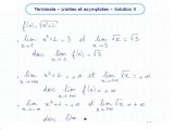 Les limites et asymptotes de fonctions - Exo 5