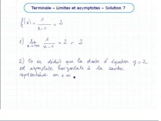 Les limites et asymptotes de fonctions - Exo 7