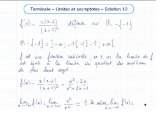 Les limites et asymptotes de fonctions - Exo 10