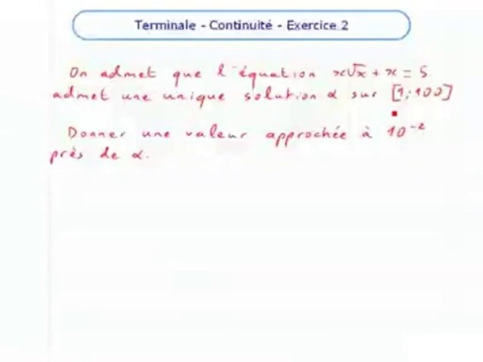 La continuité - Exo 2