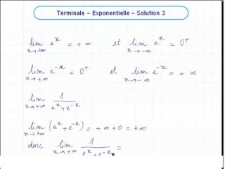 La fonction exponentielle - Exo 3