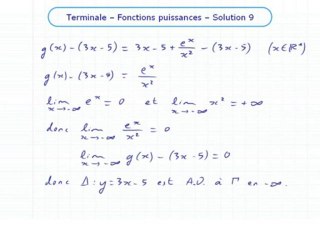 La fonction exponentielle de base a - Exo 9
