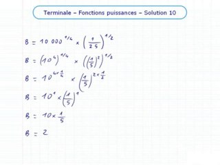 La fonction exponentielle de base a - Exo 10