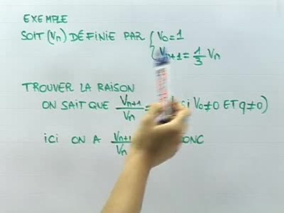 Les suites géométriques et arithmético-géométriques - Cours 4