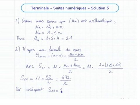 Les suites et la récurrence - Exo 5