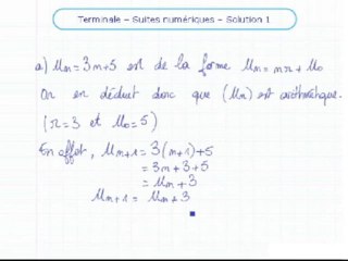 Les suites et la récurrence - Exo 1