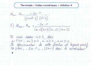 Les suites et la récurrence - Exo 4