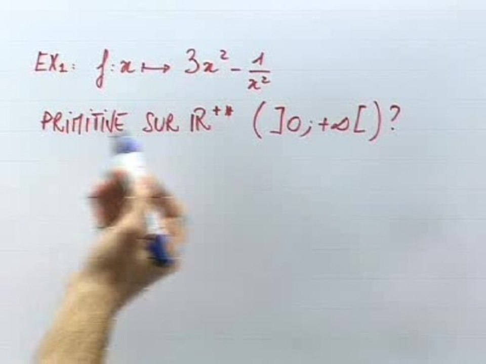 Les primitives d'une fonction - Exemples