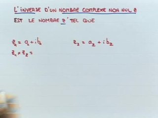 Opérations sur les nombres complexes - Cours 3