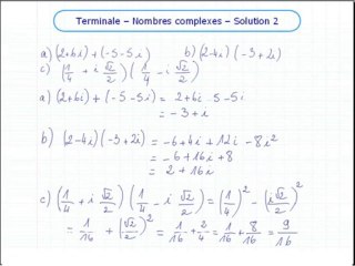 Les nombres complexes - Exo 2