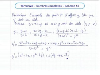 Les nombres complexes - Exo 10