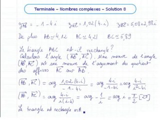 Les nombres complexes - Exo 8