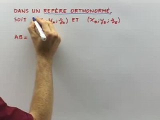 Le produit scalaire dans l'espace - Cours 6