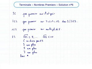 Les nombres premiers - Exo 6