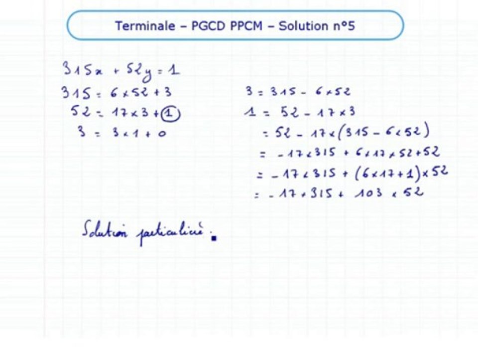 Le PGCD et le PPCM - Exo 5 - Vidéo Dailymotion
