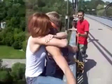 extrem bungee jumping... whitout rope.... Crazy.