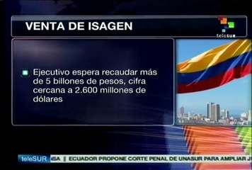 Inicia en Colombia venta de la empresa de energía Isagen