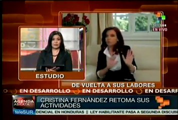 Presidenta Cristina Fernández retoma sus actividades