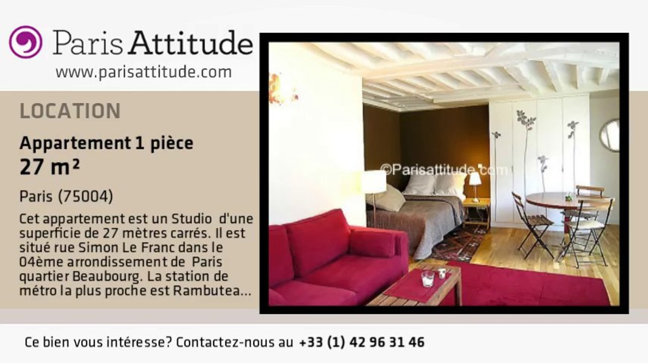 Appartement Studio à louer - Centre George Pompidou, Paris - Ref. 3132