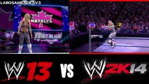 WWE 2K14 WWE 13 Natalya and Lita Entrance Comparison