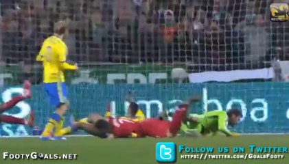 le but de Cristiano Ronaldo lors de Portugal – Suède