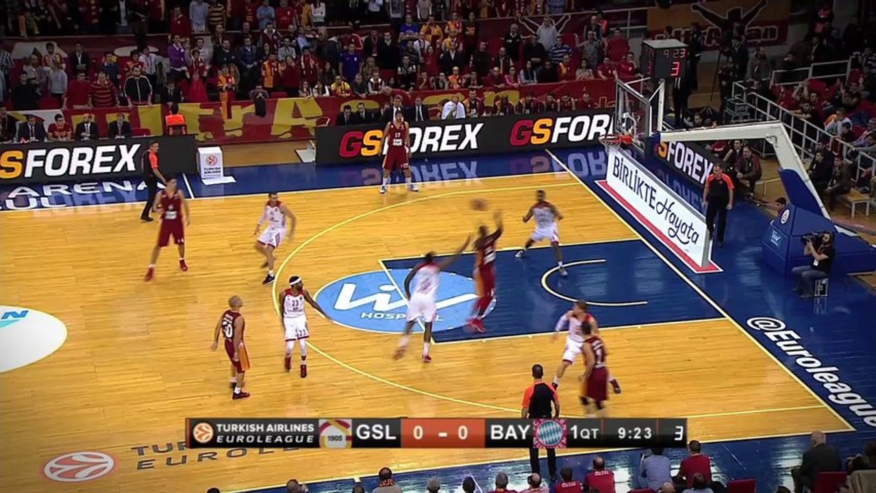 Dunk of the night: Pops Mensah-Bonsu, Galatasaray Liv Hosptial Istanbul