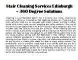 Stair Cleaning Services Edinburgh – 360 Degree Solutions