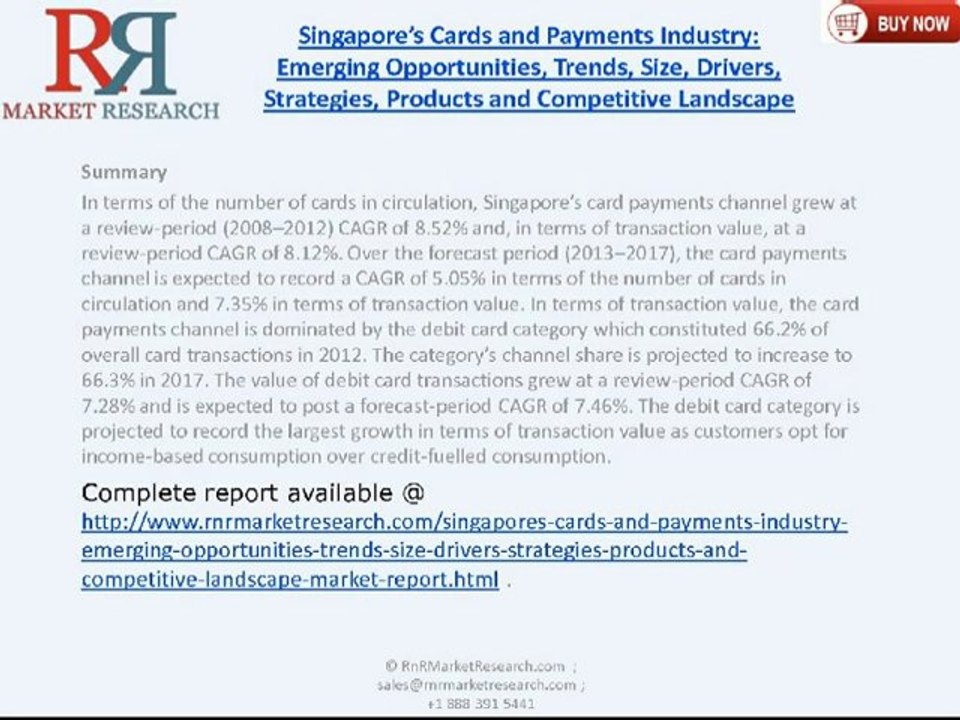 RnRMR: Singapore’s Cards and Payments Industry