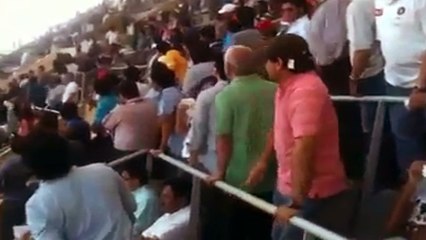 Exclusive: "Modi Modi" chant at Wankhade when Rahul Gandhi enters during Sachin Tendulkar's final test match.