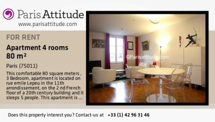 3 Bedroom Apartment for rent - Charonne, Paris - Ref. 7535