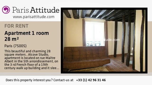 Alcove Studio Apartment for rent - Quartier Latin/St Michel, Paris - Ref. 6852