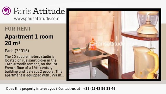 Studio Apartment for rent - Trocadéro, Paris - Ref. 607