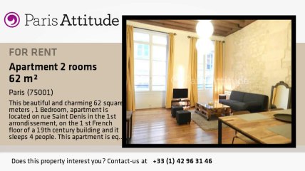 1 Bedroom Apartment for rent - Châtelet, Paris - Ref. 8654