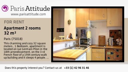 1 Bedroom Apartment for rent - Montmartre, Paris - Ref. 6788