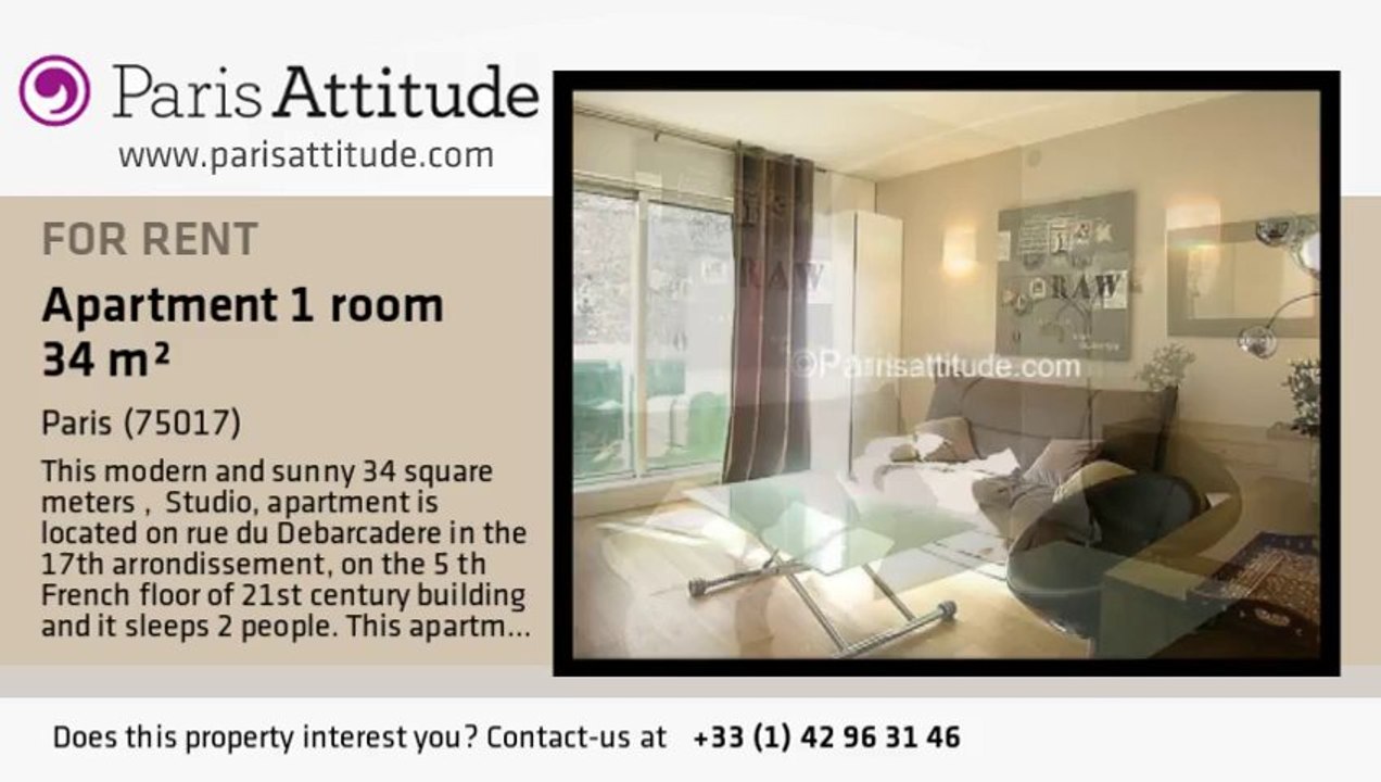 Studio Apartment for rent - Porte Maillot/Palais des Congrès, Paris - Ref. 5795