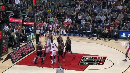 Valanciunas Pump Fakes Noah for the Monster Dunk