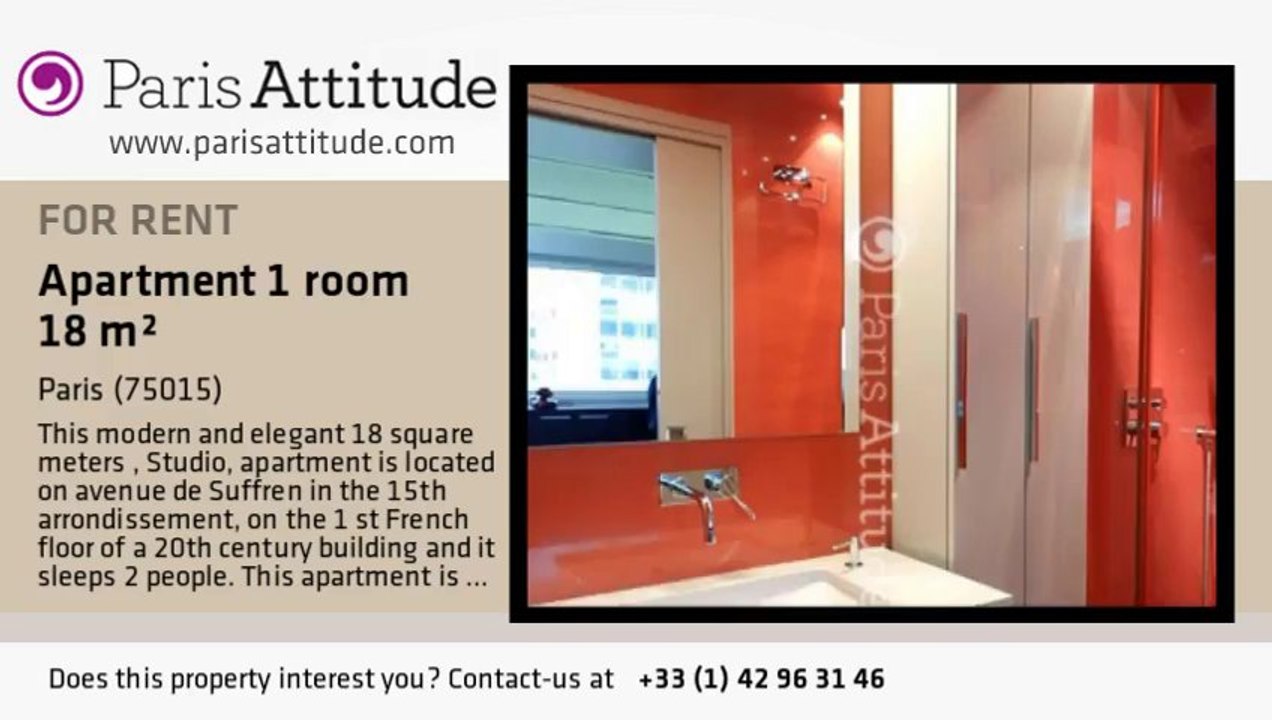 Studio Apartment for rent - Tour Eiffel, Paris - Ref. 7954