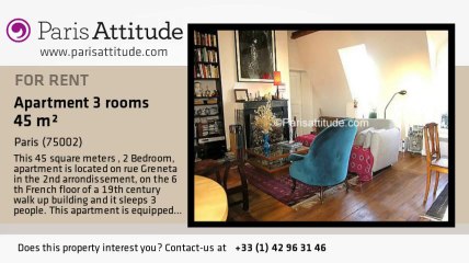 2 Bedroom Apartment for rent - Strasbourg St Denis, Paris - Ref. 4272