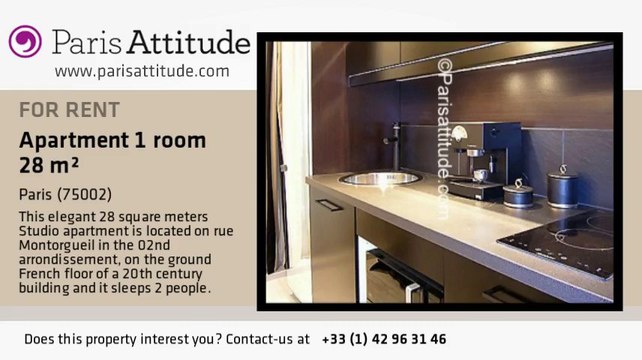 Studio Apartment for rent - Montorgueil, Paris - Ref. 5164