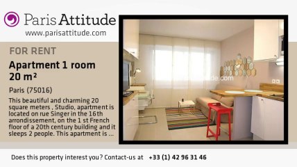 Studio Apartment for rent - La Muette, Paris - Ref. 7022