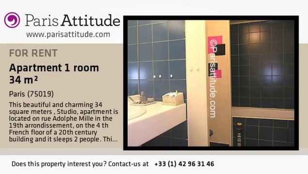 Studio Apartment for rent - Cité des Sciences/ La Villette, Paris - Ref. 6166