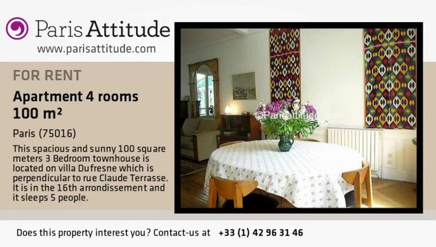 3 Bedroom Townhouse for rent - Porte de St Cloud, Paris - Ref. 4830