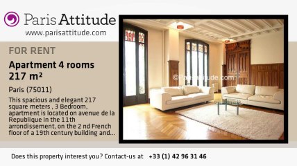 3 Bedroom Apartment for rent - Ménilmontant, Paris - Ref. 6326